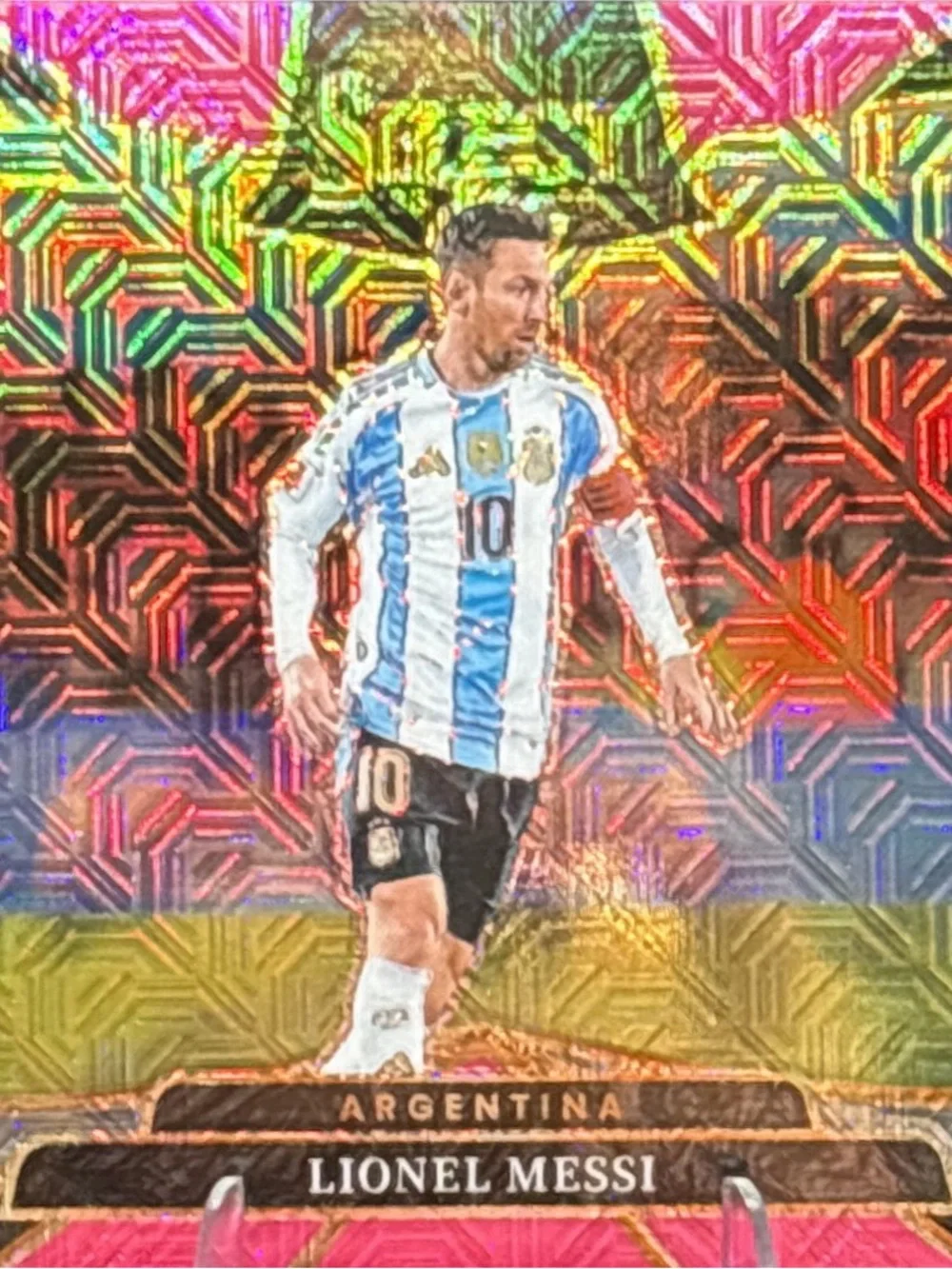 Panini Select Lionel Messi Trading Card - Pink Holo Shimmer Prizm LE 245/399